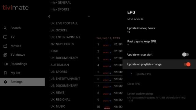 Recommended EPG Settings смотреть онлайн