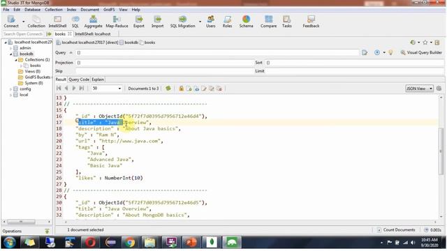 How to Update the Document in a Collection in MongoDB using the Update method? | MongoDB Tutorial смотреть онлайн