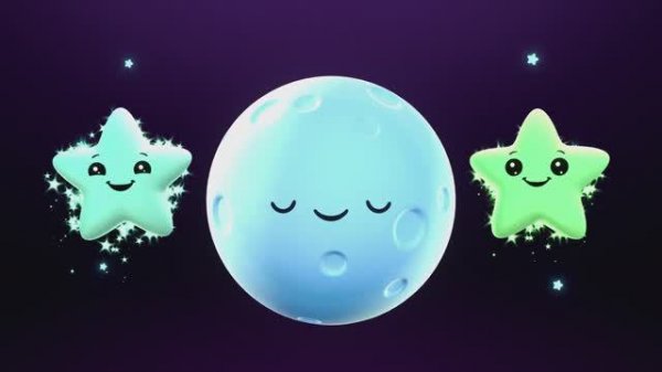Hey Bear Sensory - Mindful Moon and Sleepy Stars - 30 minutes - Bedtime Video