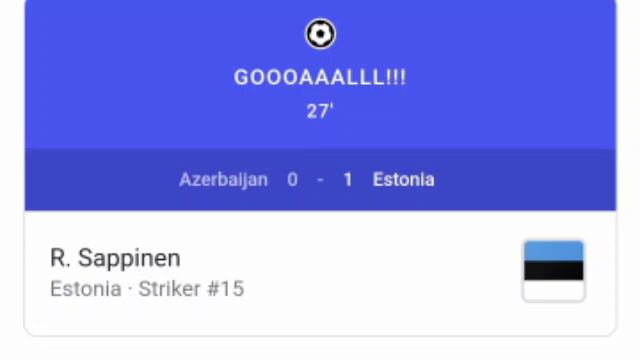 Azerbaijan vs Estonia (1-1) Rauno Sappinen Goal, Results and Extended Highlights. смотреть онлайн