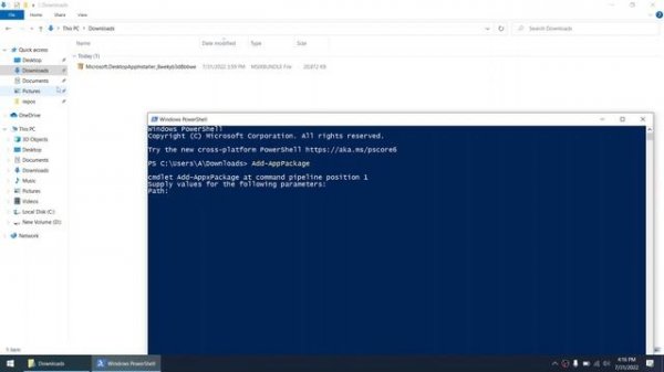 Installing msixbundle file in windows 10, windows 11