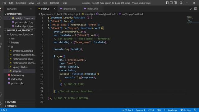 Free live online tutorial for web development Making search engine with Ajax PHP JScript MySQL part смотреть онлайн