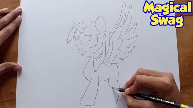 How to Draw Twilight Sparkle from My Little Pony || Easy Step by Step смотреть онлайн