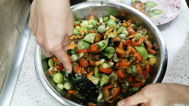 Зеленые помидоры на зиму, Маринованные зеленые помидоры, Быстрый рецепт зеленых помидор смотреть онлайн