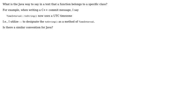 Software Engineering: Java's equivalent of C++'s double colon when writing a text about a code смотреть онлайн