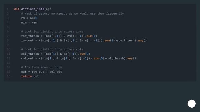 Efficient identification of adjacent elements in numpy matrix смотреть онлайн
