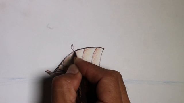 How to draw the ʻAlia (Sāmoan double hull ocean vessel) freehand with color pencils смотреть онлайн