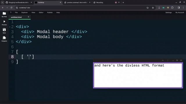 DIV Tag in Divless HTML Format (Introduction) смотреть онлайн