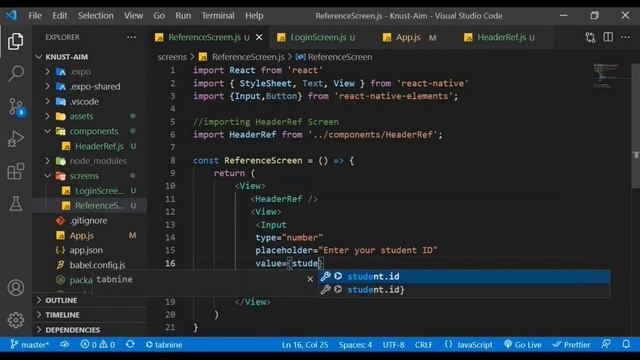 DAY1 || Building The KNUST AIM APP With React Native|| LoginScreen смотреть онлайн