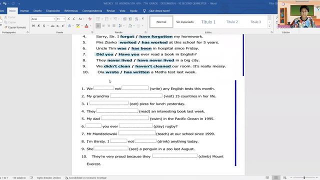 PRESENT PERFECT VS PAST SIMPLE смотреть онлайн