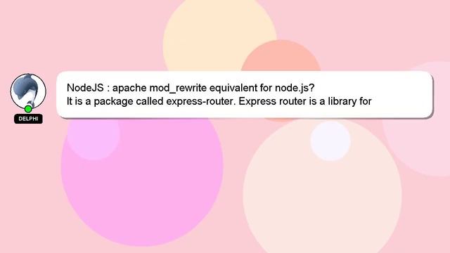 NodeJS : apache mod_rewrite equivalent for node.js? смотреть онлайн