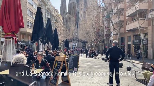 Walking tour Gaudi Avenue Avinguda de Gaudí Barcelona from Hospital de Sant Pau to Sagrada Familia смотреть онлайн