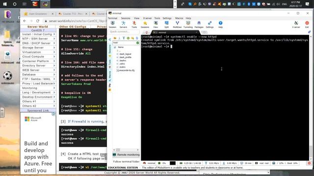 13.03. 2 x centos7, internet to dmz to www, cli to gui install смотреть онлайн