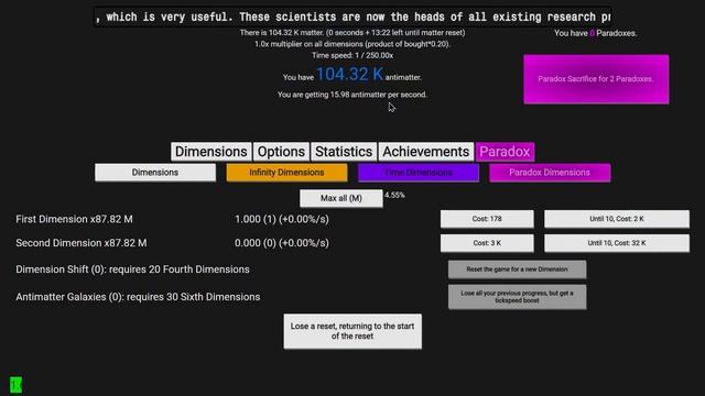 Antimatter Dimensions NG-5 Episode 3: THIRD DIMENSIONS!! смотреть онлайн