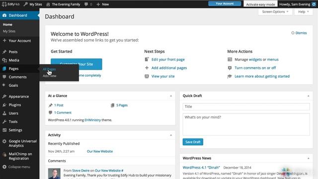 VT8 - Edit a Page on a WordPress or Edify Hub Website смотреть онлайн