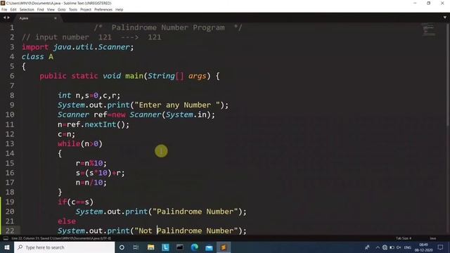 Java program to check Number is Palindrome or Not | Learn Coding смотреть онлайн