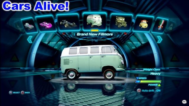 Cars 2: The Video Game Full Garage - All DLC Cars And All Unlocked Cars.