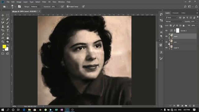 Damage photo repair in photoshop and color tutorial | old photo healing brush clone stamp| смотреть онлайн