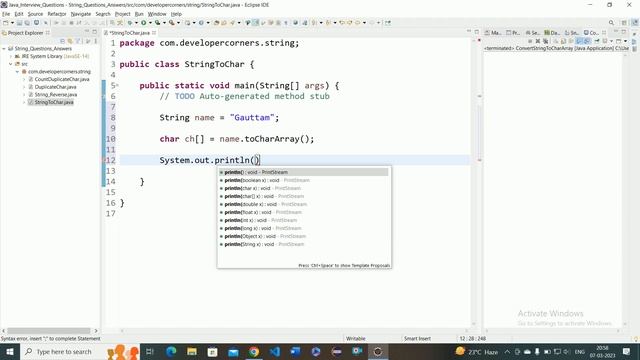 Convert String to character or char array in java смотреть онлайн