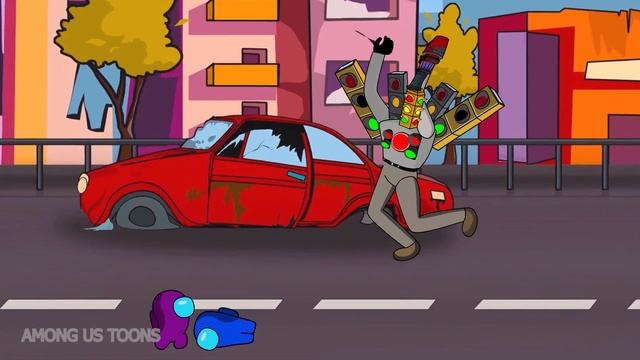 Among Us VS Monster SKIBIDI TOILET , MONSTER TRAFFIC HEAD Among Us Toons смотреть онлайн