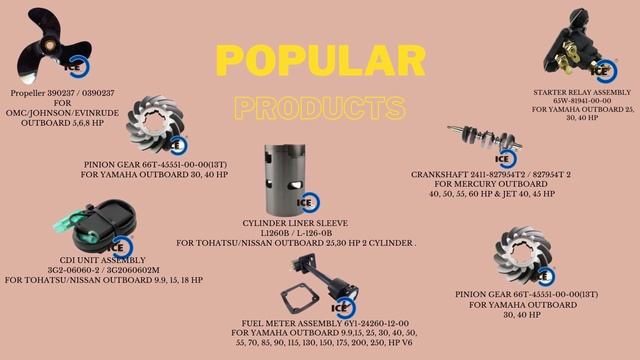 MARINE PARTS/ OUTBOARD MOTORS / Propeller 390237 0390237 / STARTER RELAY ASSEMBLY 65W-81941-00-00 смотреть онлайн