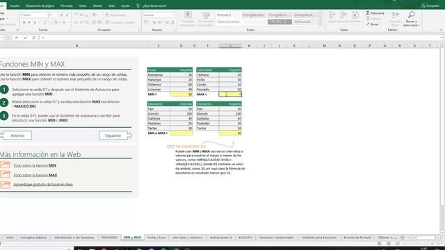 Max y Min Excel смотреть онлайн