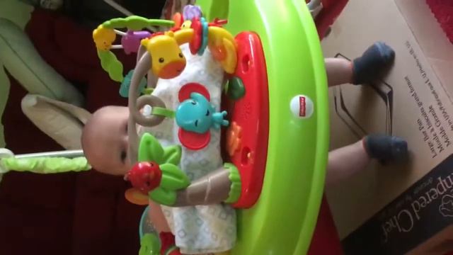 Baby having fun in a bouncy chair смотреть онлайн