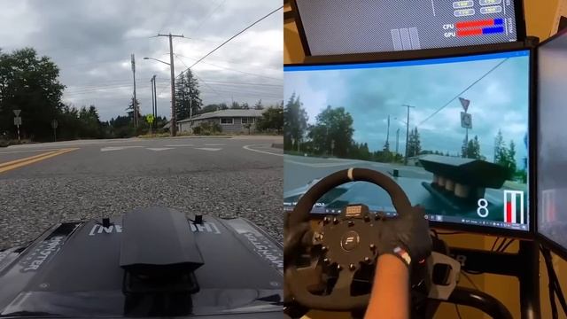 Driving an RC car over 60mph using my racing simulator (4G) смотреть онлайн