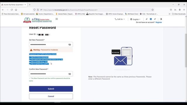 Income tax (ITR) password reset on new e filing portal 2023-24 | Income tax Forgot password смотреть онлайн