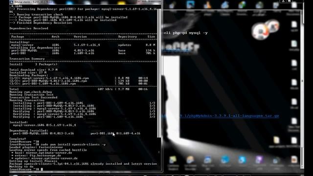 Install Apache+MySQL+PHP+ and Configuring phpMyAdmin CentOS 6 смотреть онлайн