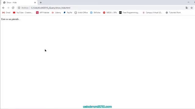 Métodos show() y hide() de jQuery | Mostrar y Ocultar elementos del DOM | Curso jQuery # 7 смотреть онлайн