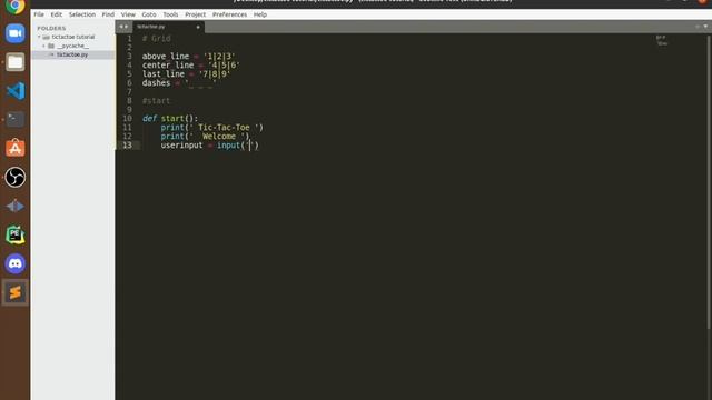 Tic-Tac-Toe using python tutorial part 1| tula345 смотреть онлайн