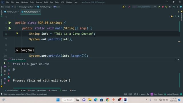 Java Lecture 8 Strings| Strings methods in Java | the royal group of Pak смотреть онлайн