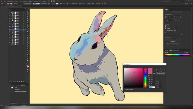 Рисуем кролика / Rabbit How to draw. Speedpaint. смотреть онлайн
