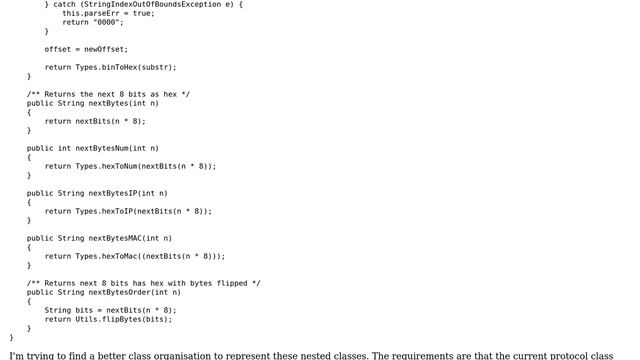 Code Review: Java objects for a network sniffer program смотреть онлайн