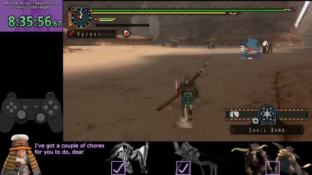 MHFU - "Granny's Little Helper" All Village Elder Quests "Speedrun" - 16:54:25 (Longsword) смотреть онлайн