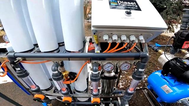 Обратноосмотическая система DRO-4040-6 (до 1500 л/ч) + насосная станция с Sirio смотреть онлайн