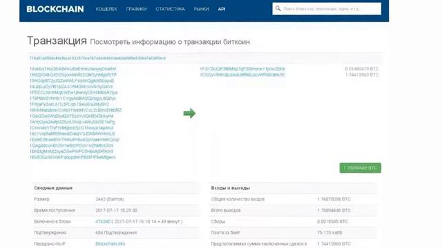 Проверить Транзакцию Биткоин смотреть онлайн