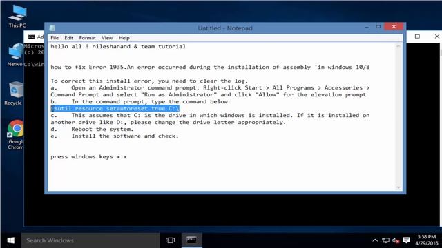 Error 1935 An error occurred during the installation of assembly Easy Step To FIX смотреть онлайн
