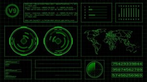 Green Futuristic Hacker  Background HUD Full HD 60 FPS