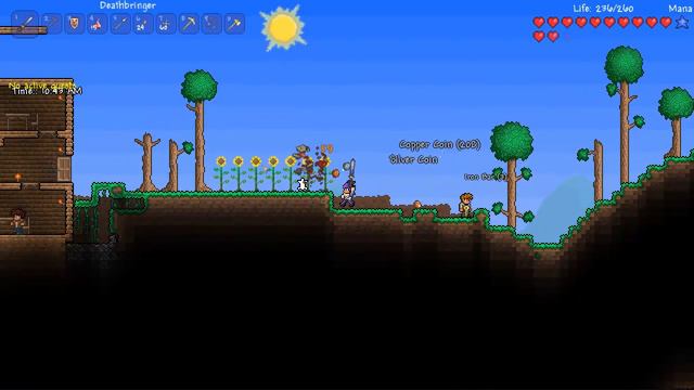 Let's Play Terraria With Mods - Episode 12: Goblin Army Versus Deathbringer (sword)