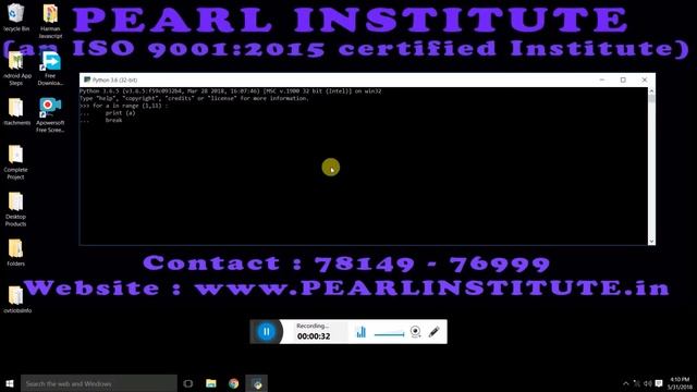 Working with Break Statement without If Statement in Python by Pearl Institute - Part 20 смотреть онлайн