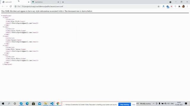 Vuejs Vue 3 Read XML File Data Working Demo смотреть онлайн