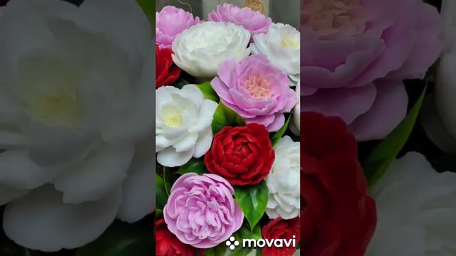 НЕЖНОСТЬ букет пионов из мыла в кашпо белый шар ,ручная работа. вес букета 2.9 кг все пионов 1.6 кг смотреть онлайн
