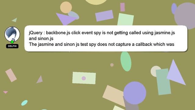 jQuery : backbone.js click event spy is not getting called using jasmine.js and sinon.js смотреть онлайн