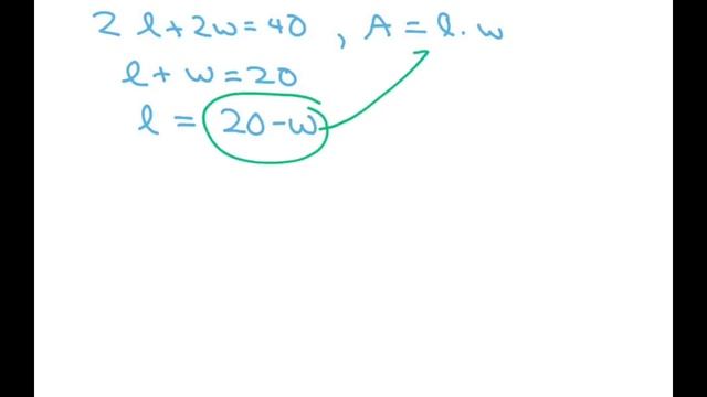 Find Dimensions Of Rectangle Whose perimeter is 40 inches and whose area is Maximum смотреть онлайн