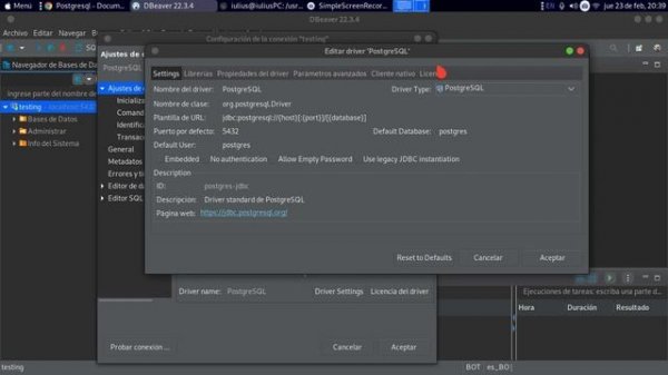 Native client is not specified for connection: Dbeaver, solución en linux