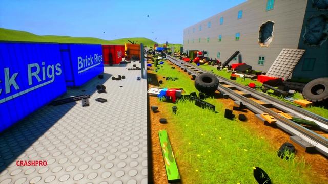 Unstoppable Massive LEGO Train Wrecks - Brick Rigs Smasher Gameplay #7 смотреть онлайн