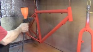 Порошковая покраска рам велосипеда.