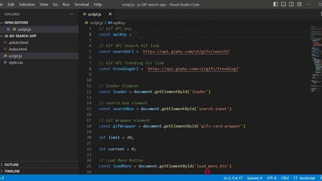 GIF Search Application using Pure JavaScript and API DEMO смотреть онлайн